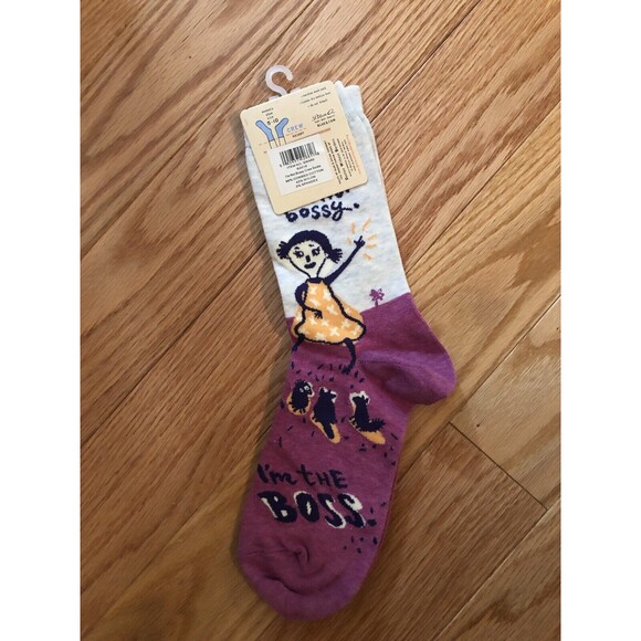 I'm Not Bossy, I'm The Boss - Blue Q Womens Socks - Size 5 - 10 Cotton Blend - Picture 3 of 4